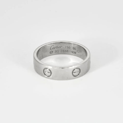 Bague 66 Cartier Love - Alliance en or blanc 58 Facettes