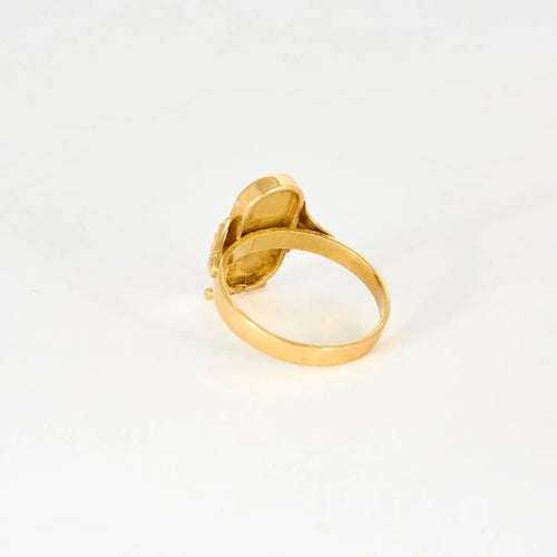 Bague 56 Bague cartouche égyptien en or jaune 58 Facettes