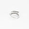 Bague 52 Bague vague en or blanc 18 ct et platine, diamants 58 Facettes