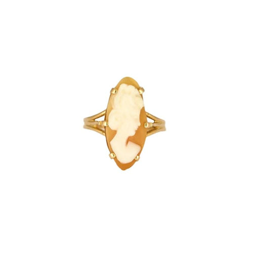 Bague 52 Bague camée en or jaune 18 ct 58 Facettes