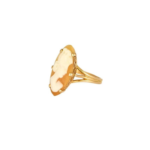 Bague 52 Bague camée en or jaune 18 ct 58 Facettes