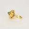 Bague 57 Bague dôme tourbillon en or jaune 750 sertie d’agates vertes 58 Facettes