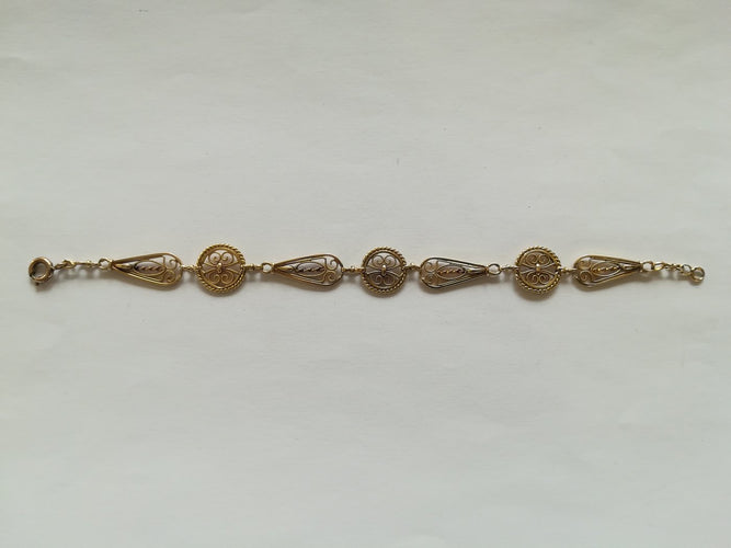 Bracelet Bracelet ancien en or jaune filigrané 58 Facettes