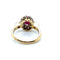 Bague 53 Bague marguerite en or jaune, rubis et diamants 58 Facettes