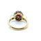 Bague 53 Bague marguerite ancienne en or jaune, rubis et diamants 58 Facettes