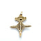 Pendentif Croix d’Agadez - Pendentif en or jaune 750 serti d’un diamant 58 Facettes
