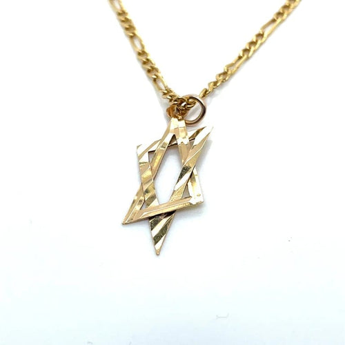 Collier Étoile de David vintage - Collier en or rose et or jaune 58 Facettes