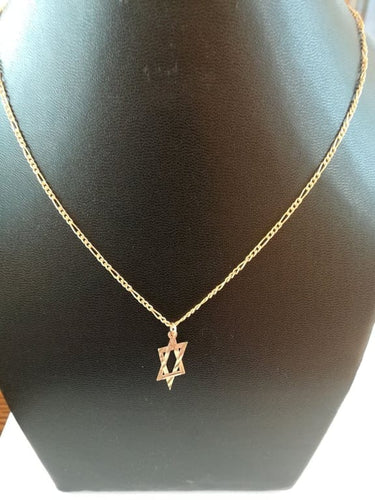 Collier Étoile de David vintage - Collier en or rose et or jaune 58 Facettes