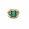 Bague 54 Bague jonc en or jaune 18 ct avec émeraude et diamants 58 Facettes