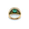 Bague 54 Bague jonc en or jaune 18 ct avec émeraude et diamants 58 Facettes