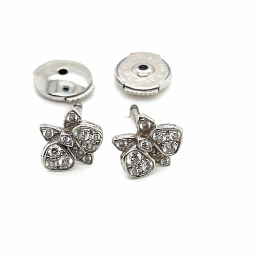 Boucles d'oreilles Cartier - Boucles d'oreilles Caresse d'Orchidées en or blanc 58 Facettes