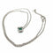 Collier Collier - Motif carré en or blanc avec émeraude et diamants 58 Facettes