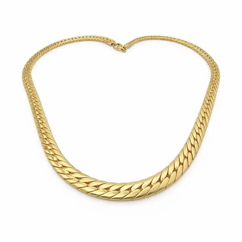 Collier Collier maille anglaise en or jaune 18 carats 58 Facettes