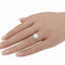 Bague 52 Bague solitaire en or blanc 18 carats avec diamant 2,40 ct 58 Facettes