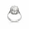 Bague 52 Bague solitaire en or blanc 18 carats avec diamant 2,40 ct 58 Facettes