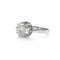 Bague 52 Bague solitaire en or blanc 18 carats avec diamant 2,40 ct 58 Facettes