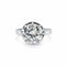 Bague 52 Bague solitaire en or blanc 18 carats avec diamant 2,40 ct 58 Facettes