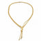 Collier Collier négligé maille palmier en or jaune 18 carats 58 Facettes