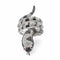 Bague 55 Bague serpent en or blanc 18 carats sertie de diamants 58 Facettes