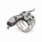 Bague 55 Bague serpent en or blanc 18 carats sertie de diamants 58 Facettes