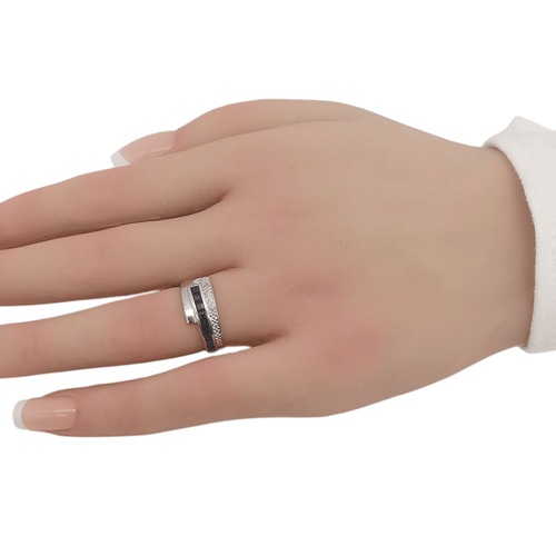 Bague 51 Bague en or blanc 18 carats avec saphirs et diamants 58 Facettes