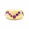 Bague 53 Bague en or jaune 18 carats rubis et diamants 58 Facettes
