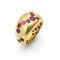 Bague 53 Bague en or jaune 18 carats rubis et diamants 58 Facettes