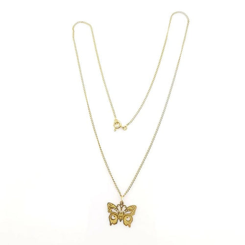 Collier Collier papillon en or jaune 18 carats 58 Facettes
