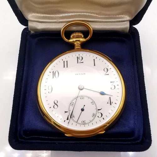 Montre INVAR - Montre à gousset en or jaune 18 carats 58 Facettes