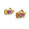 Boucles d'oreilles Boucles d'oreilles multi-pierres en or jaune 18 carats 58 Facettes