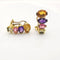 Boucles d'oreilles Boucles d'oreilles multi-pierres en or jaune 18 carats 58 Facettes