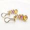 Boucles d'oreilles Boucles d'oreilles multi-pierres en or jaune 18 carats 58 Facettes