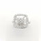 Bague 48 Bague en or blanc 18 carats avec diamants 58 Facettes