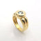 Bague 55 Bague en or jaune 18 carats avec topaze 58 Facettes