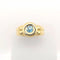 Bague 55 Bague en or jaune 18 carats avec topaze 58 Facettes
