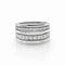 Bague 52 Bague en or blanc 18 carats sertie de diamants 58 Facettes