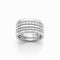 Bague 52 Bague en or blanc 18 carats sertie de diamants 58 Facettes