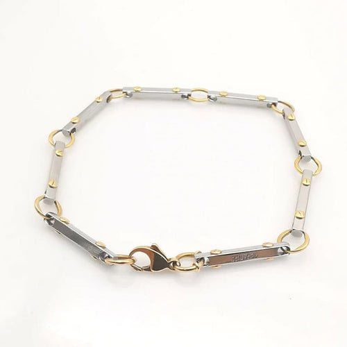 Bracelet Bracelet en or jaune 18 ct et acier 58 Facettes