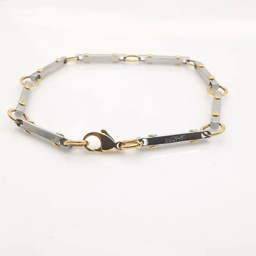 Bracelet Bracelet en or jaune 18 ct et acier 58 Facettes
