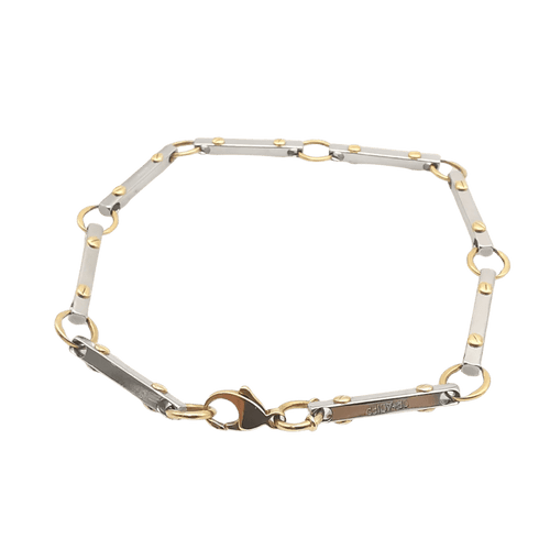 Bracelet Bracelet en or jaune 18 ct et acier 58 Facettes