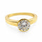 Bague 52 Bague solitaire en or jaune 18 carats avec diamant 1,15 ct HRD 58 Facettes