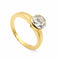 Bague 52 Bague solitaire en or jaune 18 carats avec diamant 1,15 ct HRD 58 Facettes