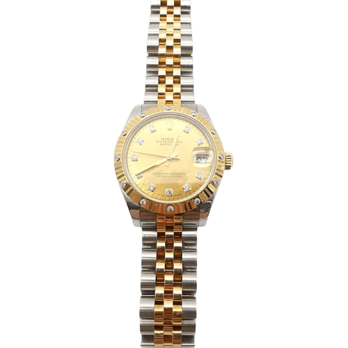 Montre Rolex Datejust 31 - Montre en or jaune 18 carats et acier 58 Facettes