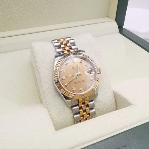 Montre Rolex Datejust 31 - Montre en or jaune 18 carats et acier 58 Facettes