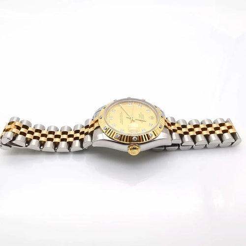 Montre Rolex Datejust 31 - Montre en or jaune 18 carats et acier 58 Facettes