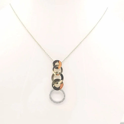 Collier Collier en or bicolore 18 carats avec diamants 58 Facettes