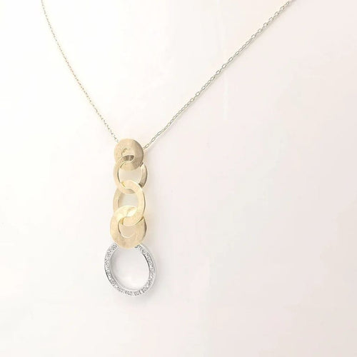 Collier Collier en or bicolore 18 carats avec diamants 58 Facettes