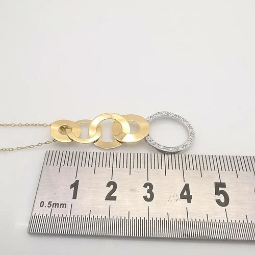 Collier Collier en or bicolore 18 carats avec diamants 58 Facettes