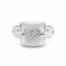 Bague 56 Bague en or blanc 18 carats sertie de diamants 58 Facettes