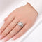 Bague 56 Bague en or blanc 18 carats sertie de diamants 58 Facettes